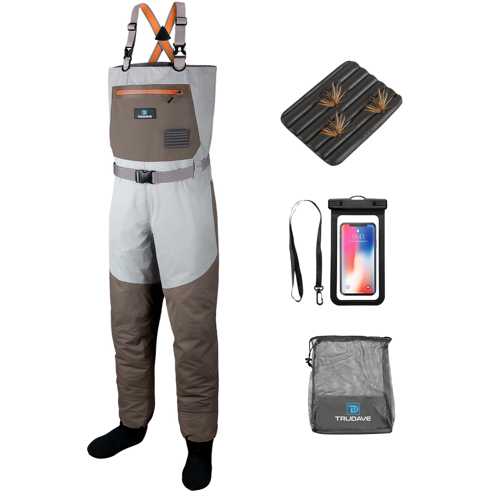 Fly Fishing Chest Waders Waterproof Stocking Foot Breathable