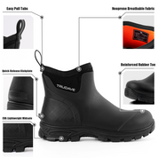 TRUDAVE Rain Boots Waterproof Garden Shoes - Back