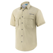 Trudave Men's Short Sleeve Fishing Shirts, UPF 50+ Sun Protection & Quick Dry Shirts for Hiking Camping Beach