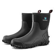 Trudave 6mm Neoprene Insulated Mid Calf Rain Boots with Steel Shank