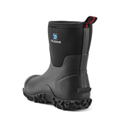 Trudave 6mm Neoprene Insulated Mid Calf Rain Boots with Steel Shank