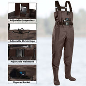 Trudave Bootfoot Waders for Men and Women-Brown