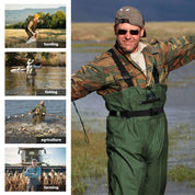 Trudave Fishing Waders with Boots for Men and Women-Green