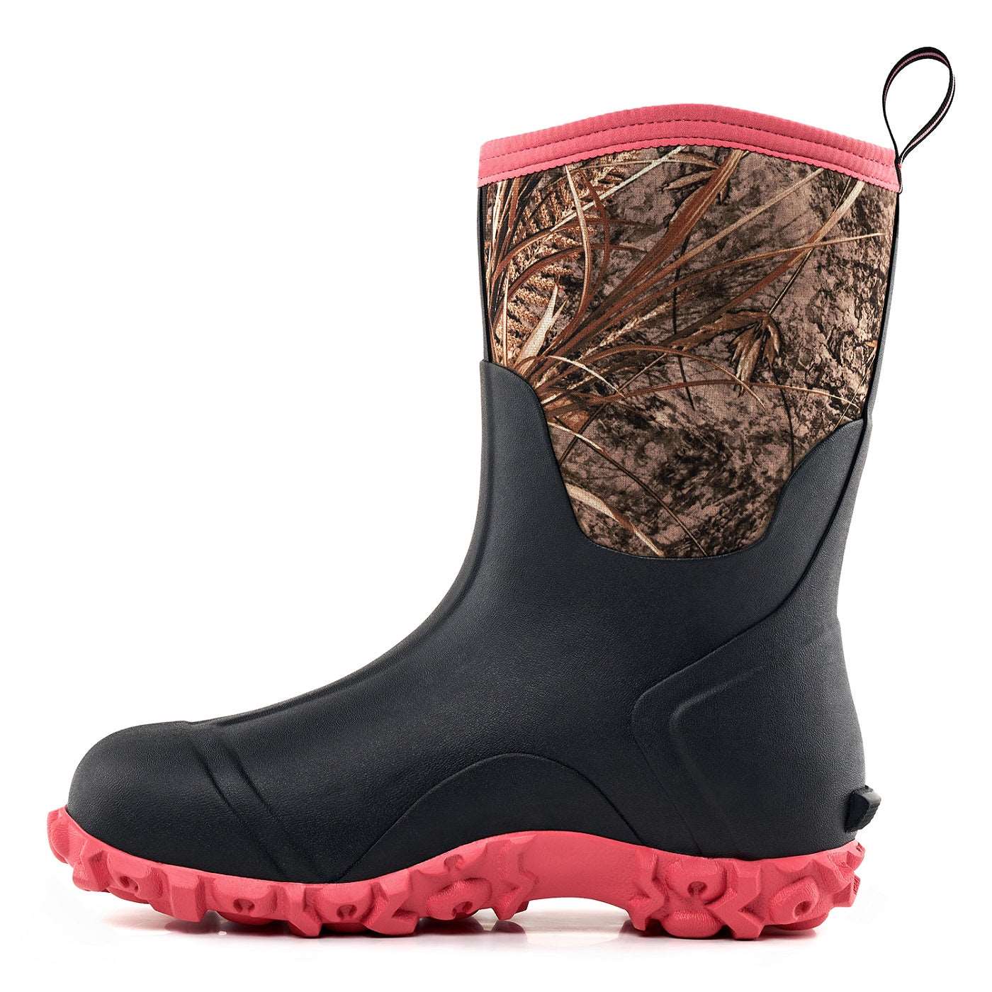 Trudave Pink Camo Rubber Rain Boots for Women
