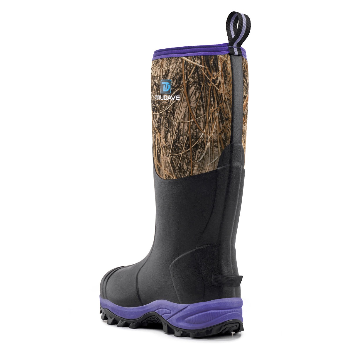 Trudave Purple Camo Rubber Hunting Boots For Women