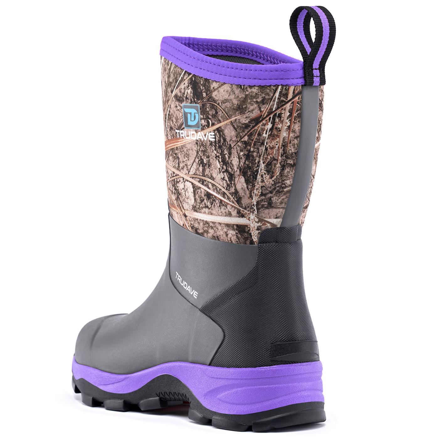 Trudave Waterproof Mud Boots for Women-Purple
