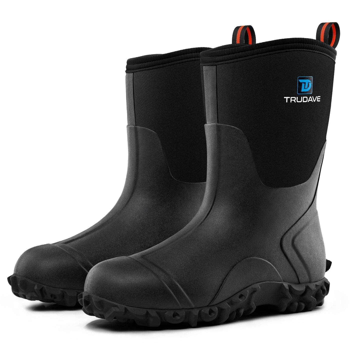 Trudave Women's Rubber Boots with Steel Shank-Black